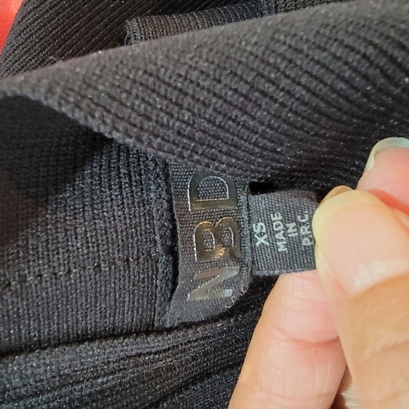 NBD x REVOLVE My Confession Bodycon Dress Sz XS Black Cut-Out Mini Coquette Girl - Picture 9 of 12